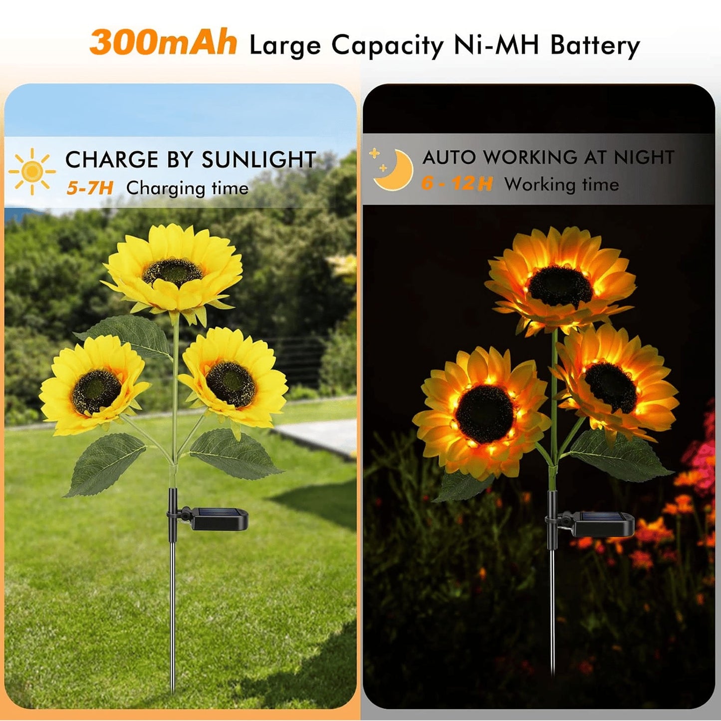 Sunflower Solar Powered Lights for Garden