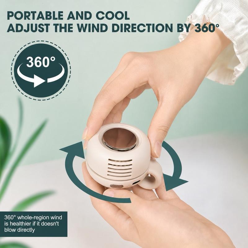 Portable Wearable Silent Mini Bladeless Cooling Fan