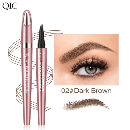 New Waterproof Micro-Fork EyebrowPencil, Long-Lasting Brow Pen forNatural Hair-Like Strokes