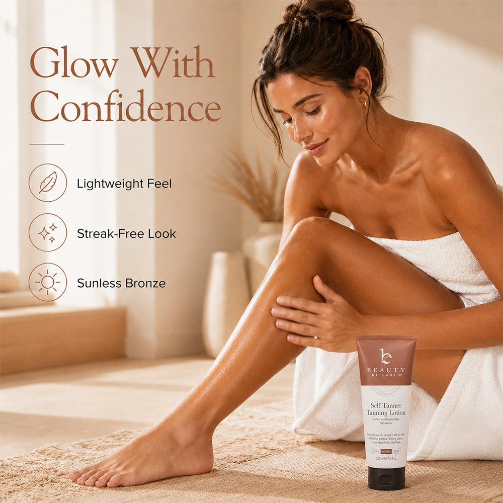 Natural Self Tanner Lotion Hydrating Streak Free Glow