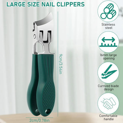 3PCS Slanted Nail Clipper Set-Clean & Effortless Cutting