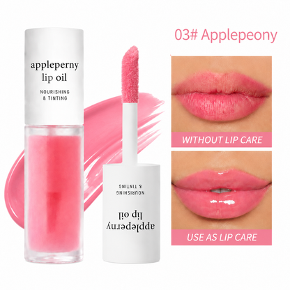 2-in-1 Hydrating Lip Oil Stain for Natural Tint & Glass-Like Shine
