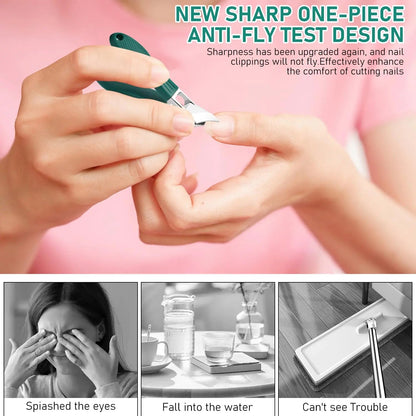 3PCS Slanted Nail Clipper Set-Clean & Effortless Cutting