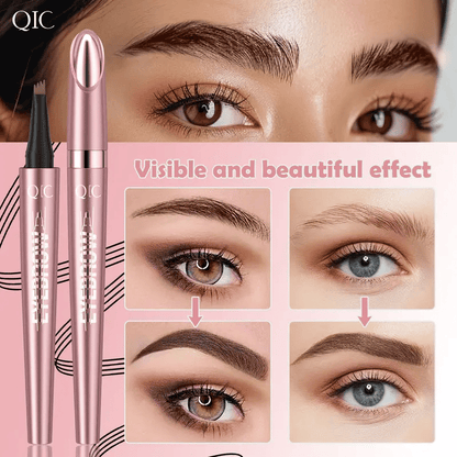 New Waterproof Micro-Fork EyebrowPencil, Long-Lasting Brow Pen forNatural Hair-Like Strokes