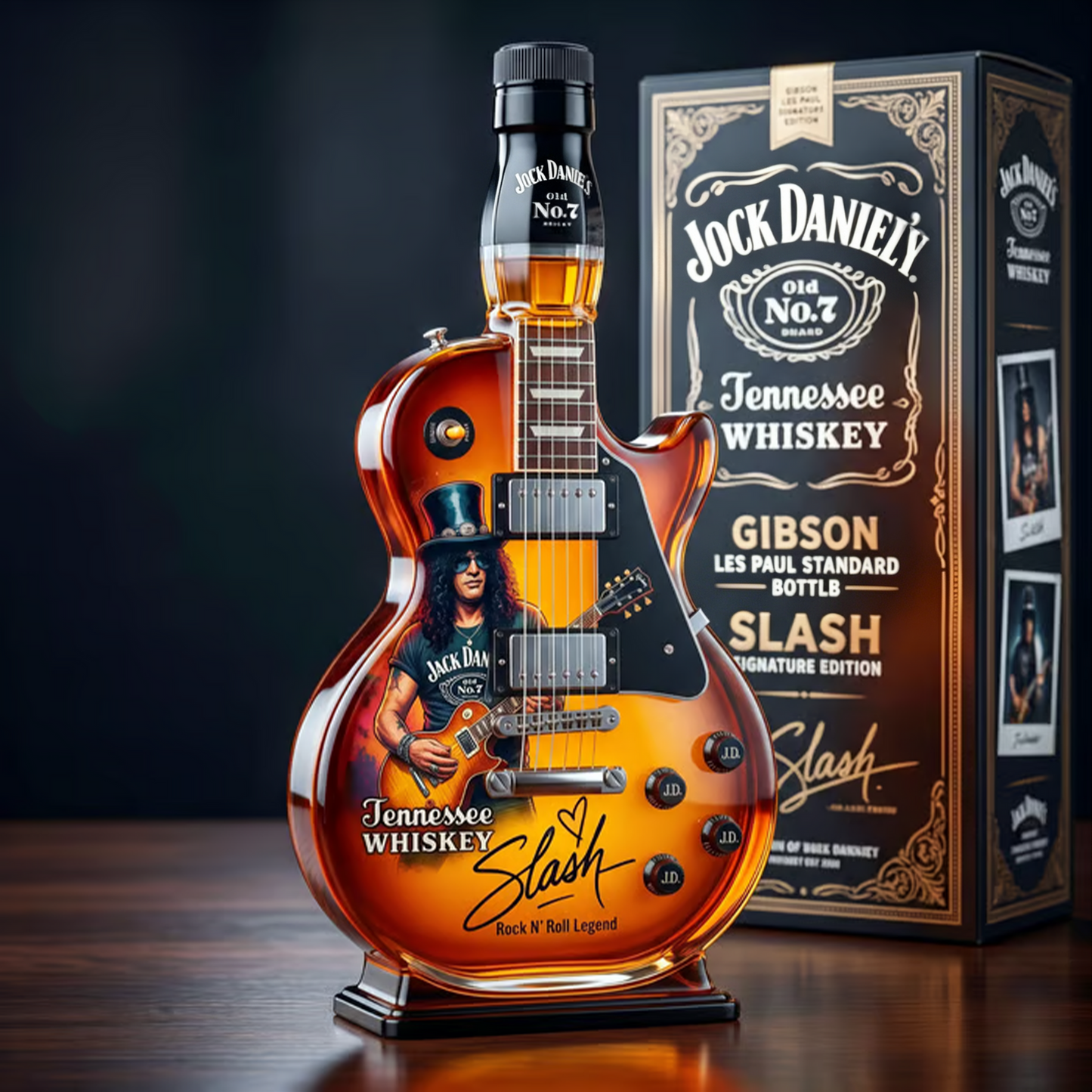 Appetite for Rock:Vintage Sunburst Guitar Figurine Spirit Bottle