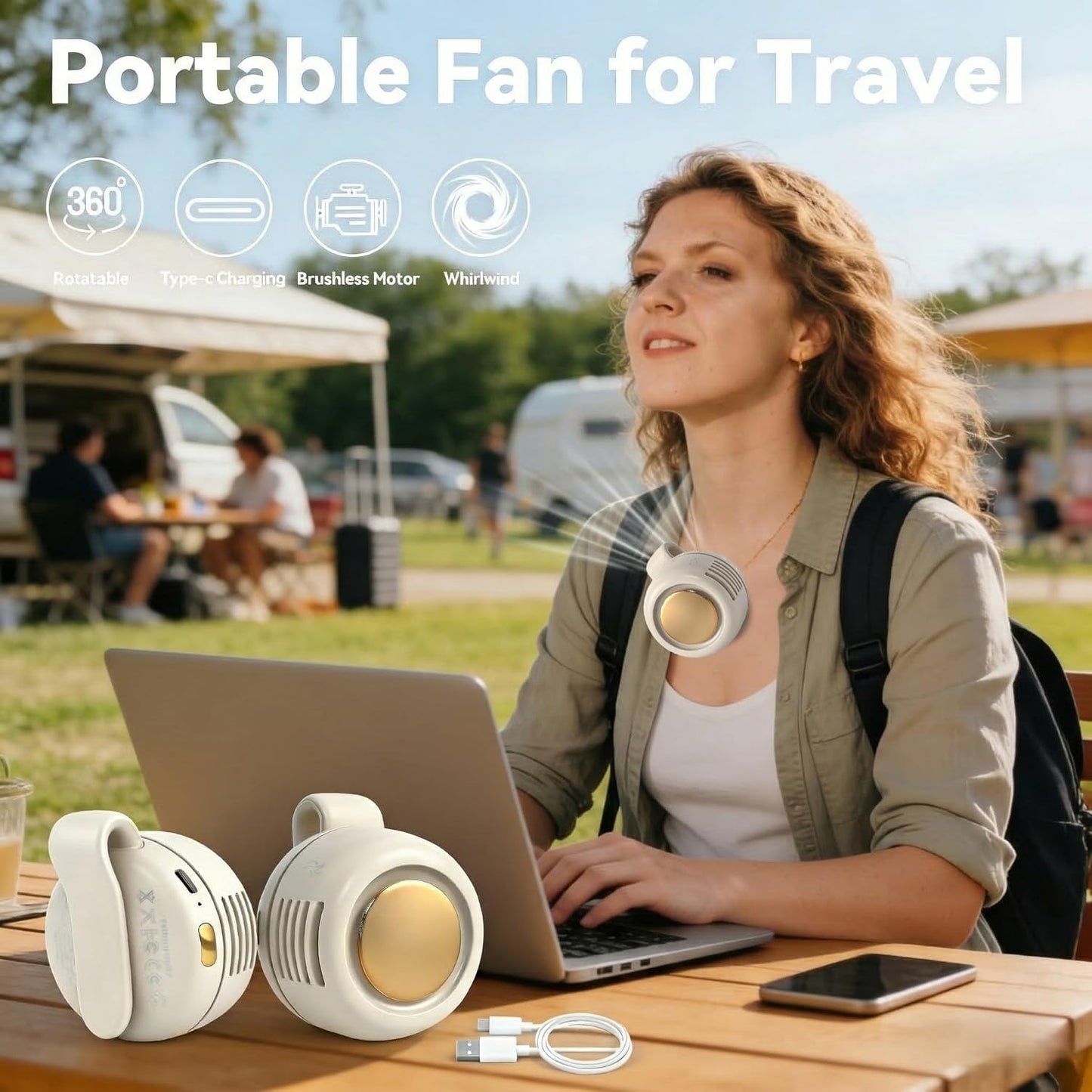 Portable Wearable Silent Mini Bladeless Cooling Fan