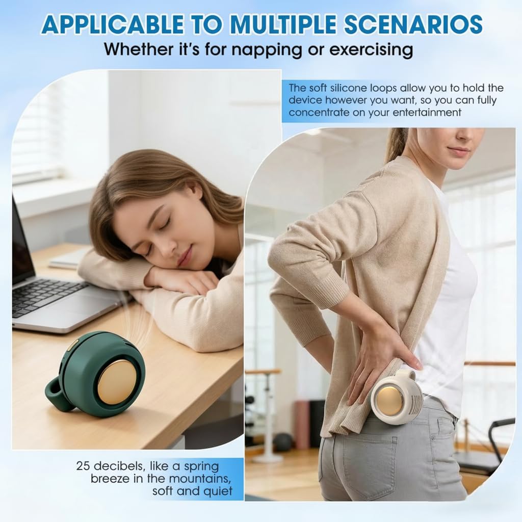 Portable Wearable Silent Mini Bladeless Cooling Fan