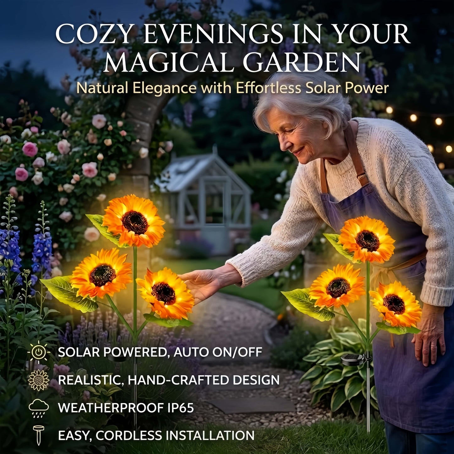 Sunflower Solar Powered Lights for Garden