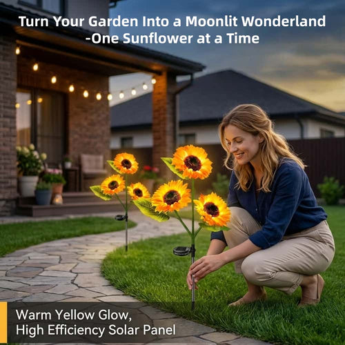 Sunflower Solar Powered Lights for Garden