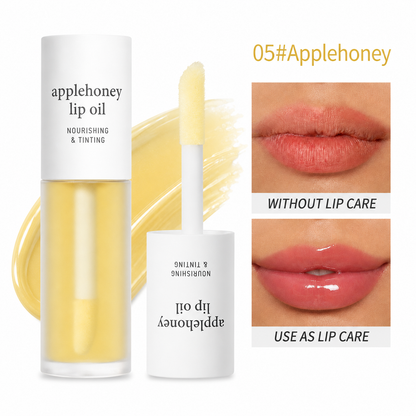 2-in-1 Hydrating Lip Oil Stain for Natural Tint & Glass-Like Shine