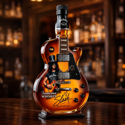 Appetite for Rock:Vintage Sunburst Guitar Figurine Spirit Bottle