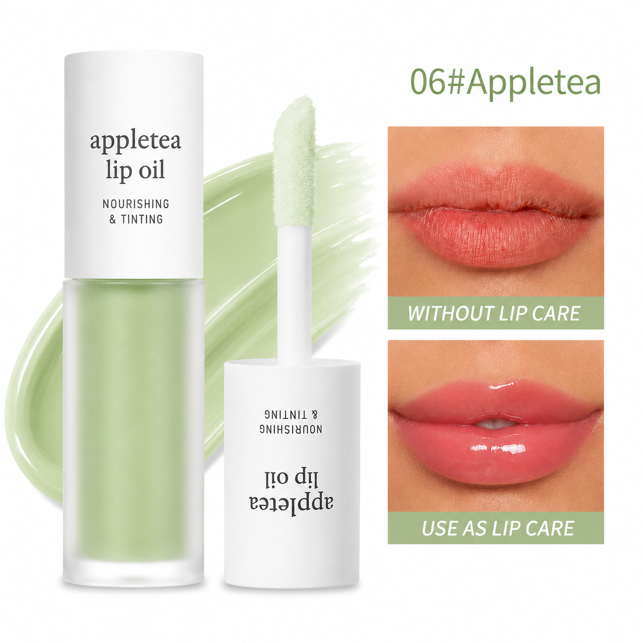 2-in-1 Hydrating Lip Oil Stain for Natural Tint & Glass-Like Shine