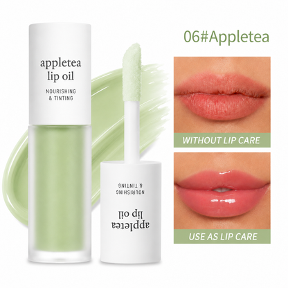2-in-1 Hydrating Lip Oil Stain for Natural Tint & Glass-Like Shine