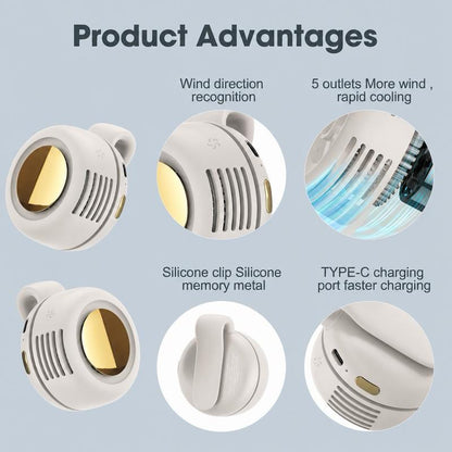 Portable Wearable Silent Mini Bladeless Cooling Fan