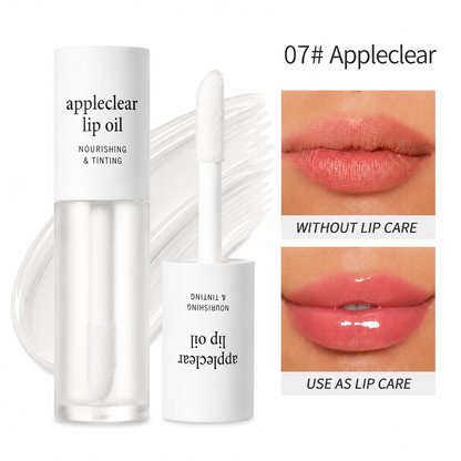 2-in-1 Hydrating Lip Oil Stain for Natural Tint & Glass-Like Shine