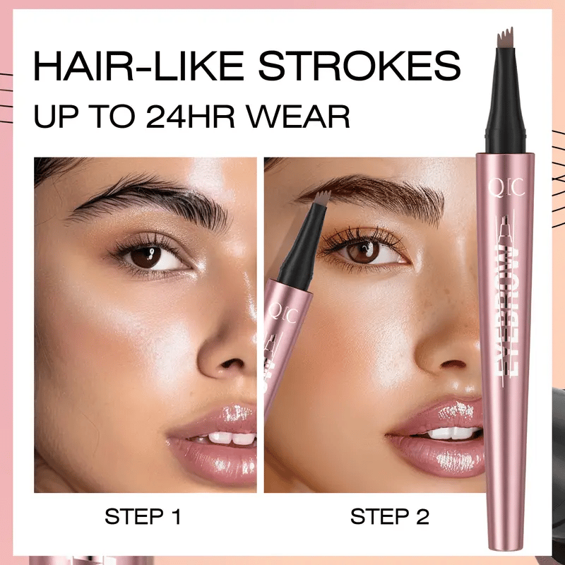 New Waterproof Micro-Fork EyebrowPencil, Long-Lasting Brow Pen forNatural Hair-Like Strokes