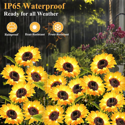 Sunflower Solar Powered Lights for Garden