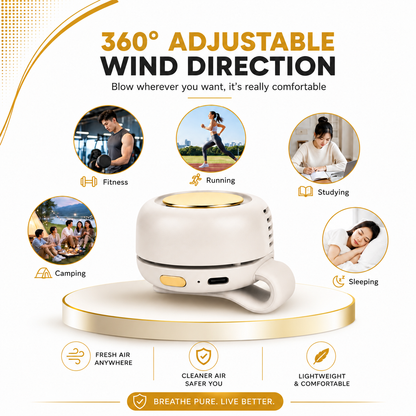 Portable Wearable Silent Mini Bladeless Cooling Fan