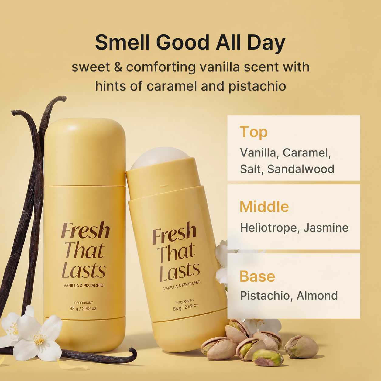 Deodorant Vanilla & Pistachio Fresh That Lasts