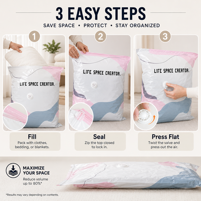 No-Pump Vacuum Storage Bags