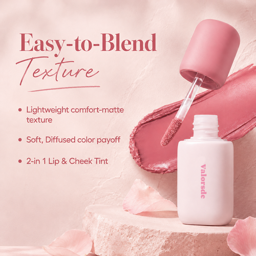 Soft Matte Nude Blur Lip Tint for Lips and Cheeks