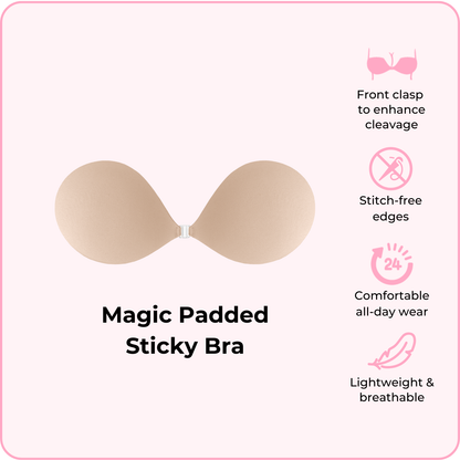 Magic Padded Sticky Bra Push Up Portable Washable