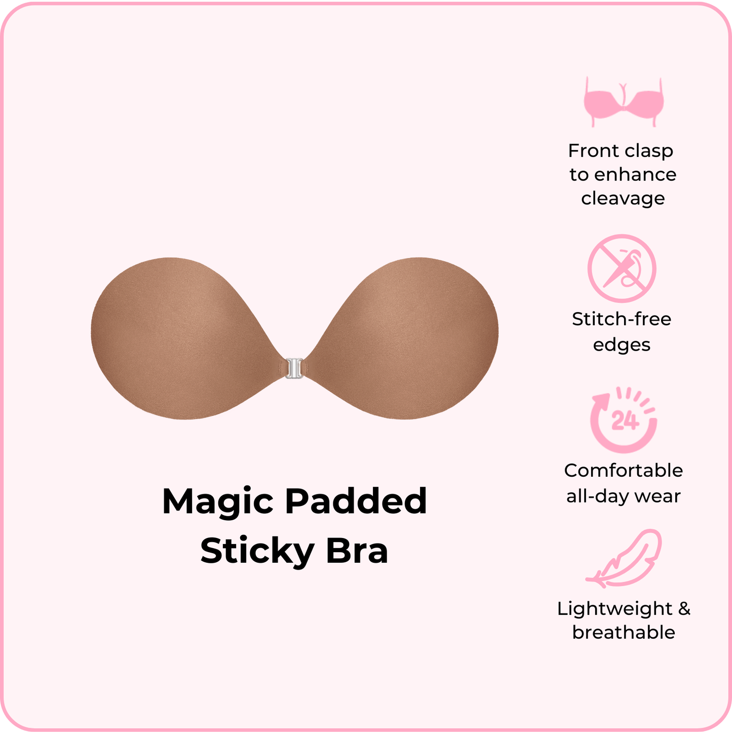 Magic Padded Sticky Bra Push Up Portable Washable