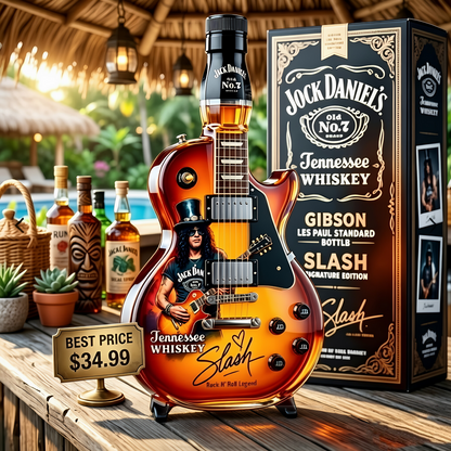 Appetite for Rock:Vintage Sunburst Guitar Figurine Spirit Bottle