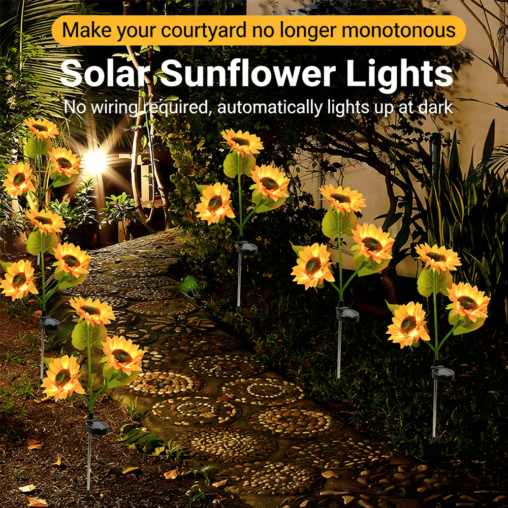 Sunflower Solar Powered Lights for Garden