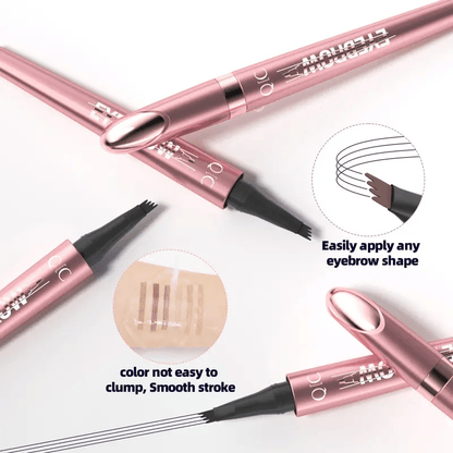 New Waterproof Micro-Fork EyebrowPencil, Long-Lasting Brow Pen forNatural Hair-Like Strokes