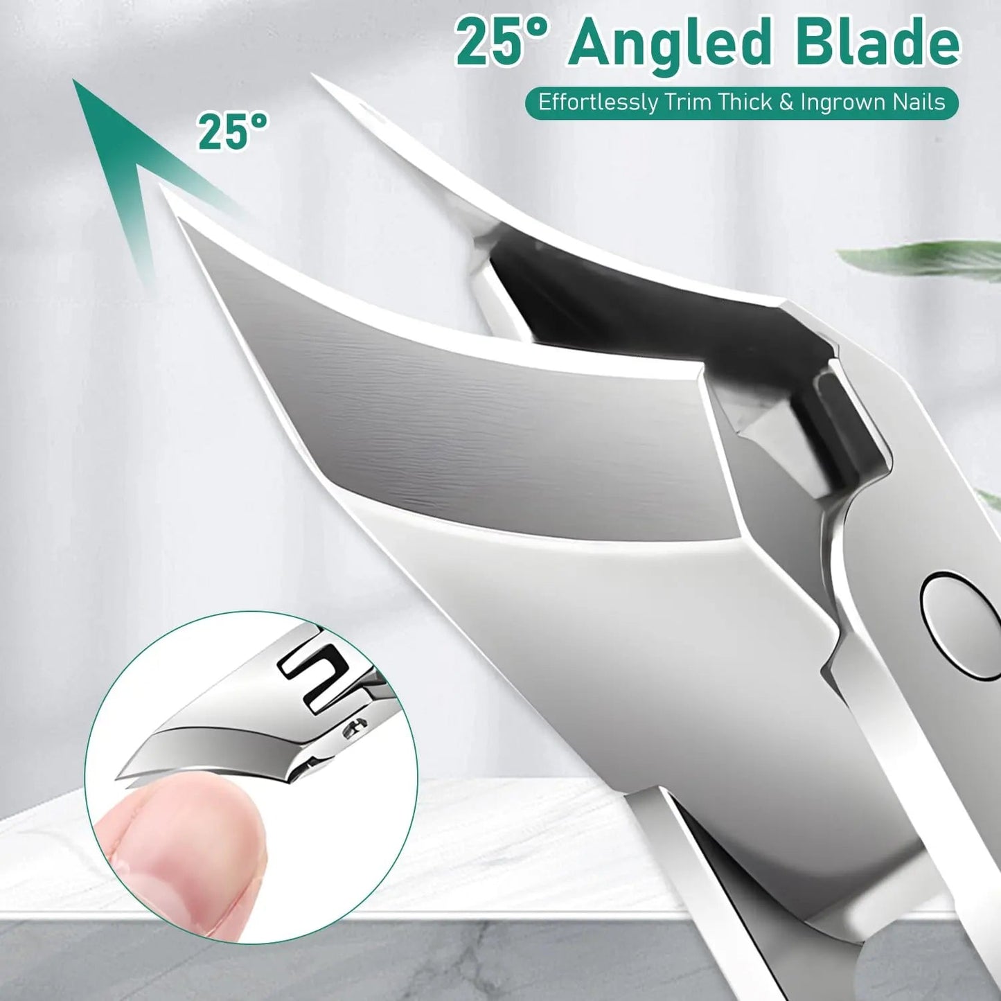 3PCS Slanted Nail Clipper Set-Clean & Effortless Cutting