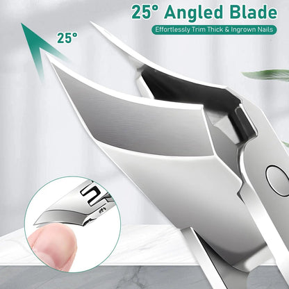 3PCS Slanted Nail Clipper Set-Clean & Effortless Cutting