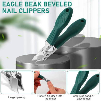 3PCS Slanted Nail Clipper Set-Clean & Effortless Cutting