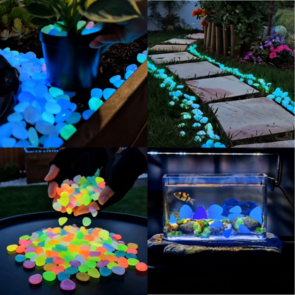 Colorful Glow-in-the-Dark Garden Stones